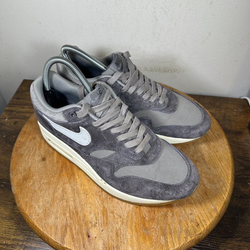 Nike Air Max 1 Crepe Ironstone Grey Suede Canvas FD5088-001 Mens 7.5 Sneaker